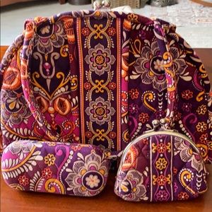 Vera Bradley purse, coin purse, and eye glass case